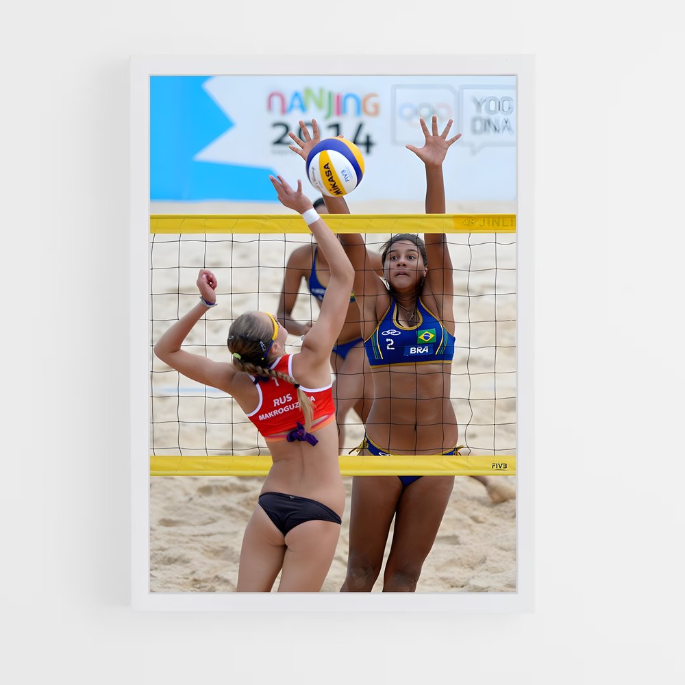 Poster Beach Volley Vibes – affiche Beach-volley (vue 3)